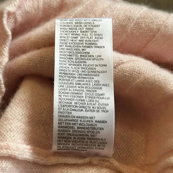 Brodie S light pink cashmere sweater ribbed neckline and cuffs great condition - Picture 8 of 8